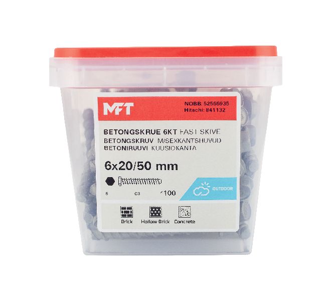 841132 - Betongskrue 6KT Fast Skive (b)